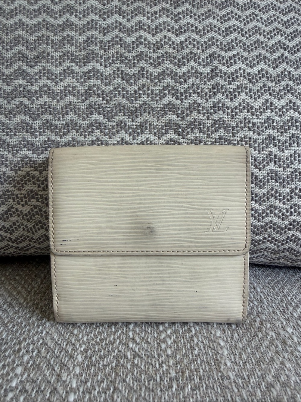 Louis Vuitton Epi Leather Ivory Trifold Wallet White Compact Wallet